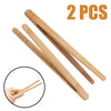 Bambuszange Naturora Grip18 | 2er-Set Küchenzangen aus Holz | 18 cm | Ideal für Toast, Speck, Eis & Tee – hitzebeständig & nachhaltig