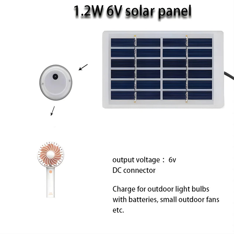Mini-Solarmodul Voltiva 6V | 1,2 W Polykristallin | DC5521-Anschluss | Kompakt & Leicht | 8,4 × 13 × 1 cm