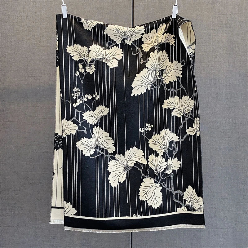 Cashmira | Damen Winter Schal | Luxuriöses Muster | 65 × 190 cm | Weich & Warm