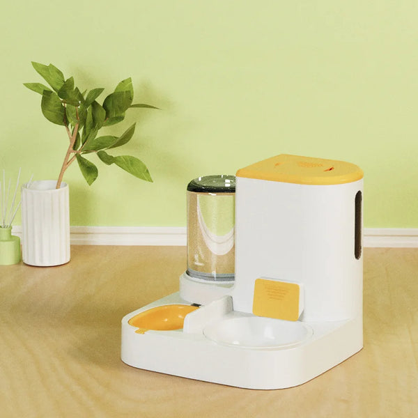 Feedipet Futter- & Wasserspender für Katzen & Hunde | Automatische Nachfüllung | 2-in-1 Napf-Set