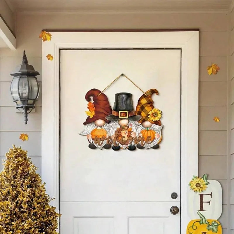 Holzschild SunnyFall | Sonnenblumen Herbst-Deko | 2D Hängeschild | Für Innen & Außen
