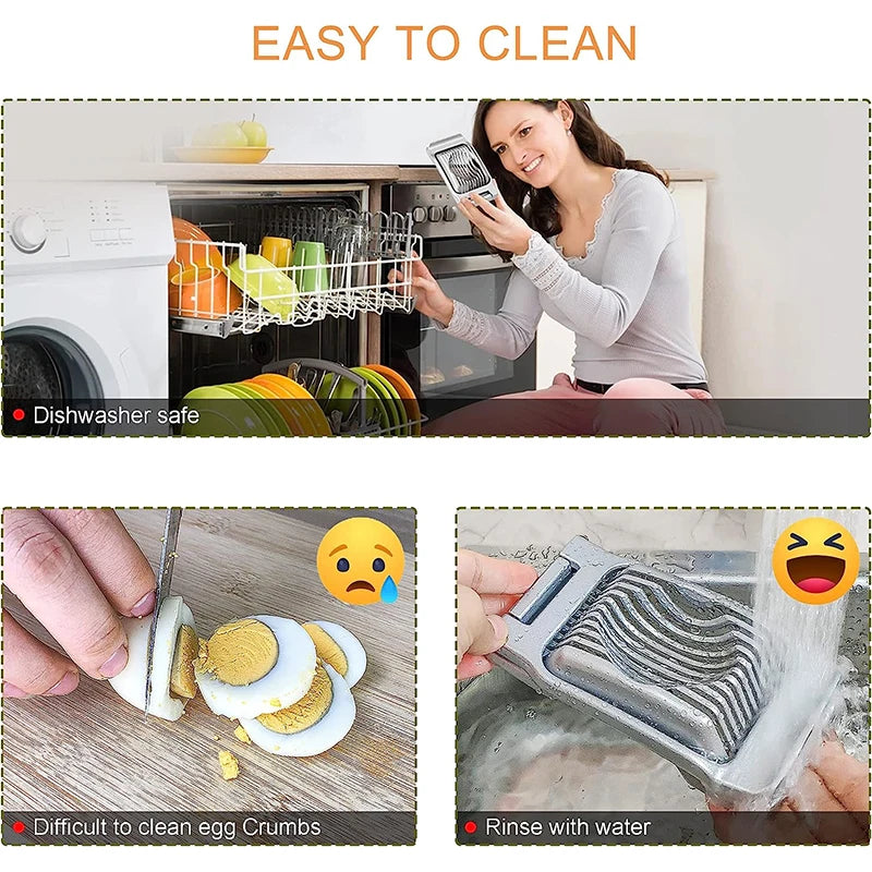 Eierschneider SchnittMeister | Edelstahl-Schneidedrähte | Für Ei, Käse & Pilze | Robustes Aluminiumgehäuse