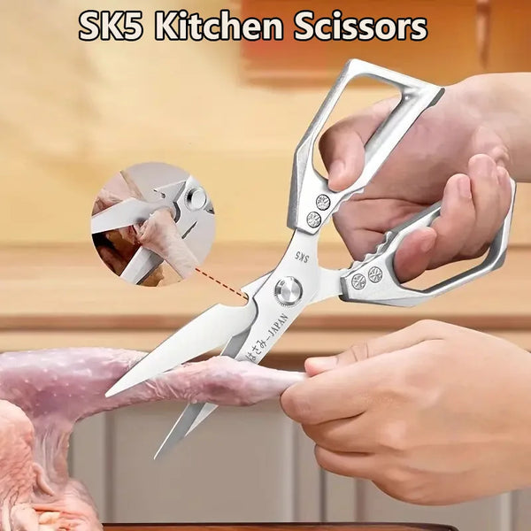 Küchen­schere multifunktional | Edelstahl SK5 | Für Fleisch, Fisch & Gemüse | Ergonomischer Griff
