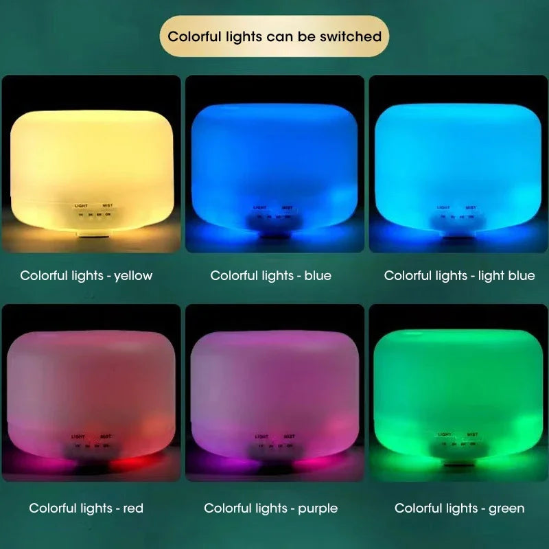 Lunora Aroma Diffuser | 500 ml | Ultraschall-Luftbefeuchter | LED Nachtlicht | USB-Betrieb