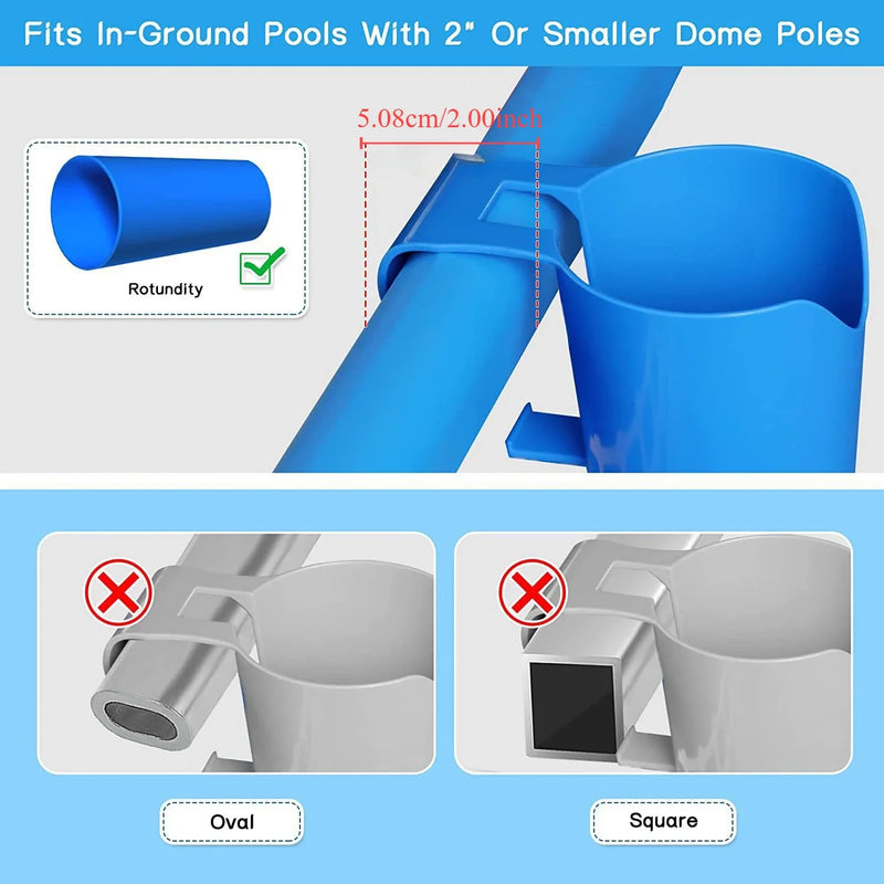 PoolBuddyx | Getränkehalter für Pool | Clip-System | Praktischer Halter für Becher & Zubehör