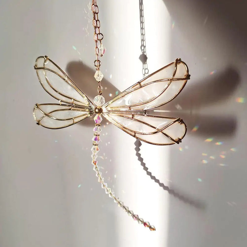 LumiFly | Kristall-Suncatcher mit Libelle | Windspiel & Deko | 15 × 15 cm