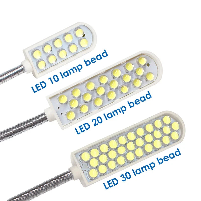 LED Arbeitsleuchte FlexiBright | Magnetfuß & Schwanenhals | 10/20/30 LEDs | Für Nähmaschine & Werkbank