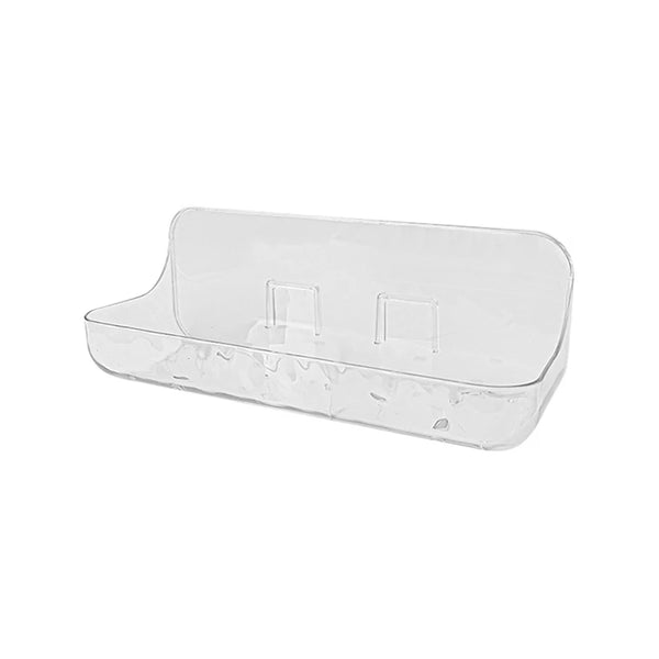 Acrylix Pro | Acryl-Badezimmerregal ohne Bohren | Wandmontiertes Duschregal | Kosmetik- & Shampoo-Halter | Transparent | 12×9×8 cm / 24×9×8 cm