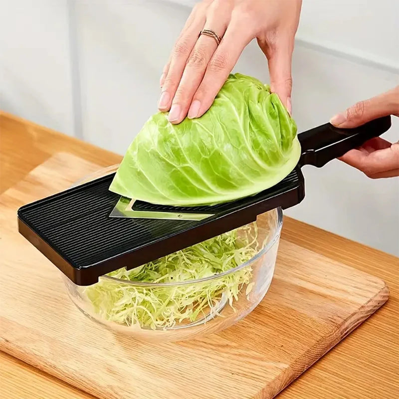 SchnittWerk  Krauthobel aus Edelstahl | Feinschneider für Gemüse & Salat | Rutschfest & Scharf | Ideal für Kohl & Rohkost