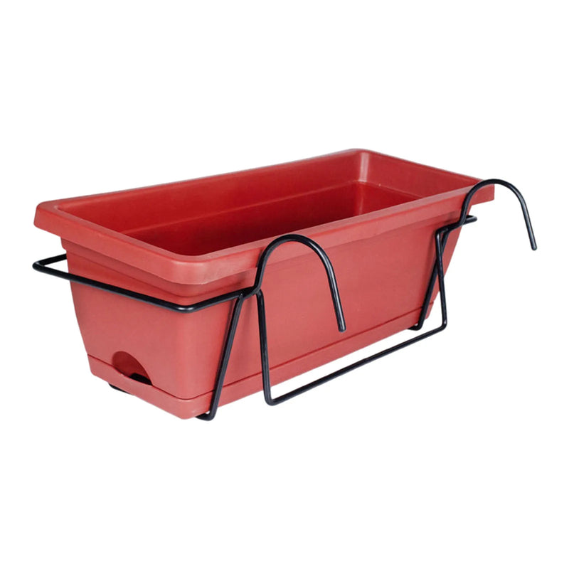 BalcoBox Pflanzkasten | Für Balkon-Geländer | Mit Abtropfschale & Aufhängung | Robust & Wetterfest