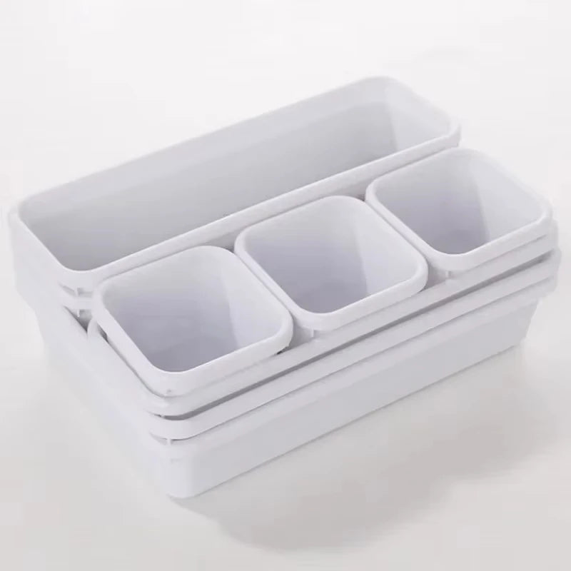 Flexorra Schubladen-Organizer Set | 8-teilig | Verstellbare Fächer | Für Bad, Küche & Schmuck