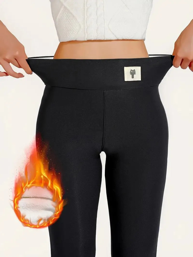 Damen Thermo-Leggings | Lammkaschmir Gefüttert & Figurformend | High Waist & Booty-Lifting Effekt | Velureva