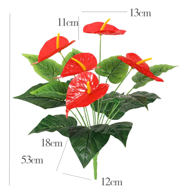 Monstéria | Künstliches Monstera Blatt | 53 cm | Tropische Deko für Haus & Garten