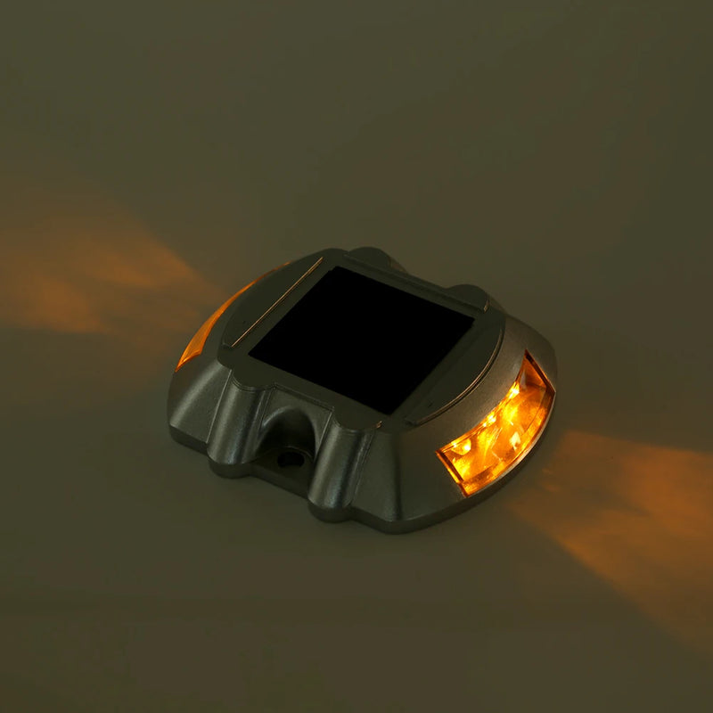 Solmira Solar LED Wegbeleuchtung aus Aluminiumguss | IP68 Wasserdicht | 6 LEDs für Einfahrt, Straße & Gartenweg
