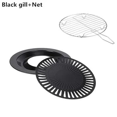 SmokeFree Grill Rauchfreie Grillpfanne | Antihaft & Edelstahl | Für Gas-, Elektro- & Keramikherde | Ø 30 cm