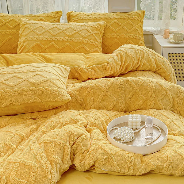 Velvory | Bettbezug aus Milchfleece | Extra Weich & Warm | Uni-Farben | Herbst & Winter | Ohne Kissenbezug