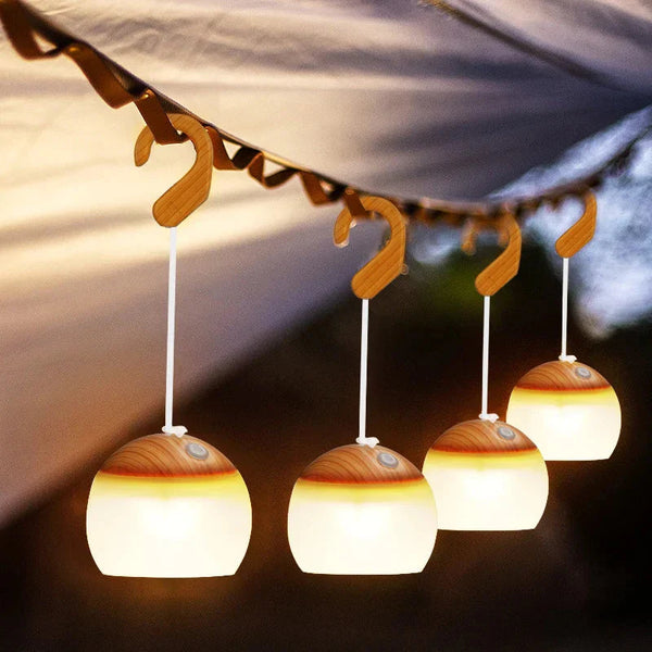 Campinglaterne WanderLicht Retro | USB-Wiederaufladbar | 3600 mAh Akku | Bis zu 12h Leuchtdauer