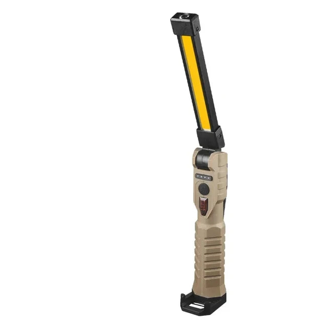 Lightronik FlexBeam Faltbare LED Arbeitslampe | 7 Lichtmodi | Mit Magnet & Haken | Type-C Wiederaufladbar | Für Camping & Notfälle