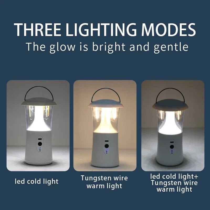 Campinglampe LUMOVIA Pro | 3 Lichtmodi | 1200mAh Akku | IPX4 Wasserdicht | Tragbar