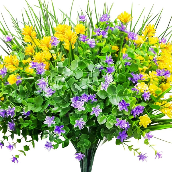 Kunstblumen FloraSun | UV-beständig & Wetterfest | Hängende Deko-Pflanzen für Garten & Balkon | Pflegeleicht & Immergrün