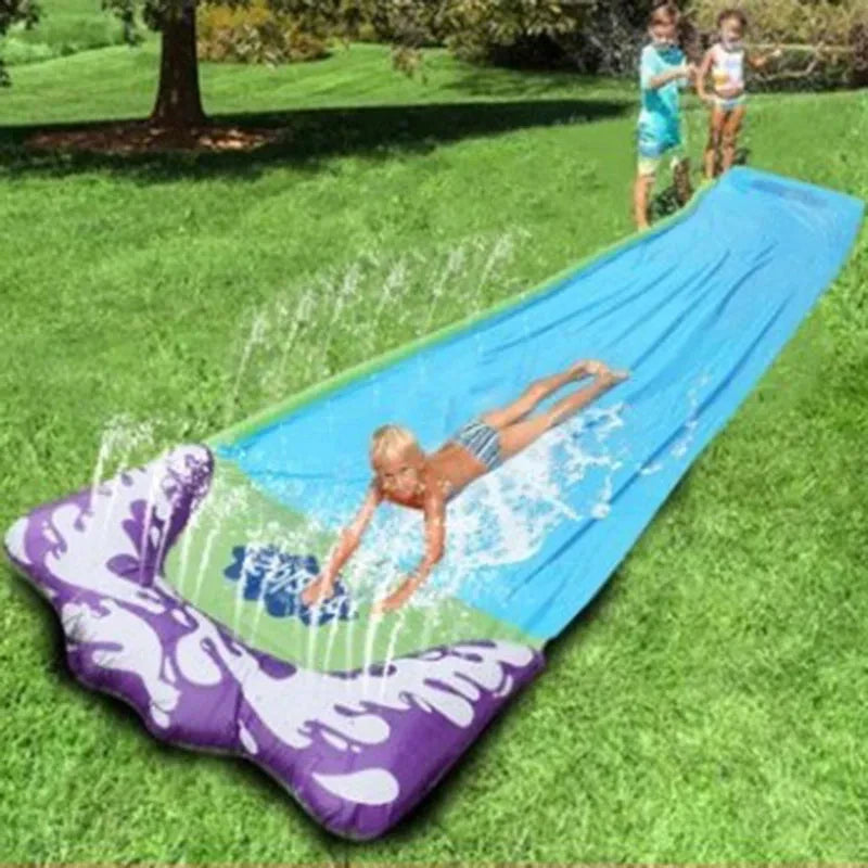 AquaRush Wasserrutsche | Aufblasbare Wasserrutschbahn mit Sprinklerfunktion | Für Garten & Outdoor | Sommer-Spielspaß für Kinder