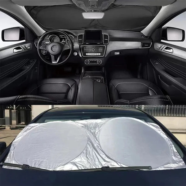 CoolGuard Auto-Sonnenblende | Faltbar & Hitzebeständig | Universelle Passform | 150x70cm
