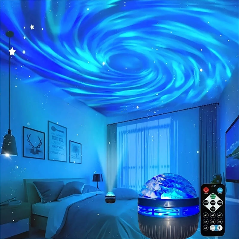 Galaxie Projektor NovaSky | LED Sternenhimmel mit Polarlicht-Effekt | USB & Fernbedienung | Nachtlicht für Kinder & Deko