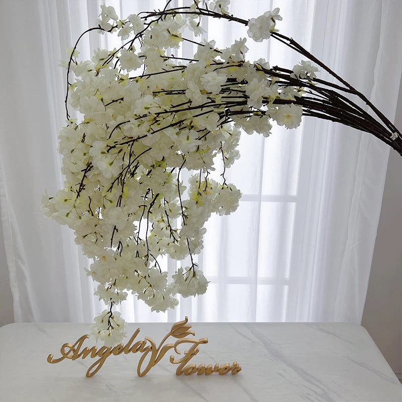 Blütenheim | Kirschblüten-Zweig | Hängend | Realistische Seidenoptik | Weiß · Rosa · Champagner