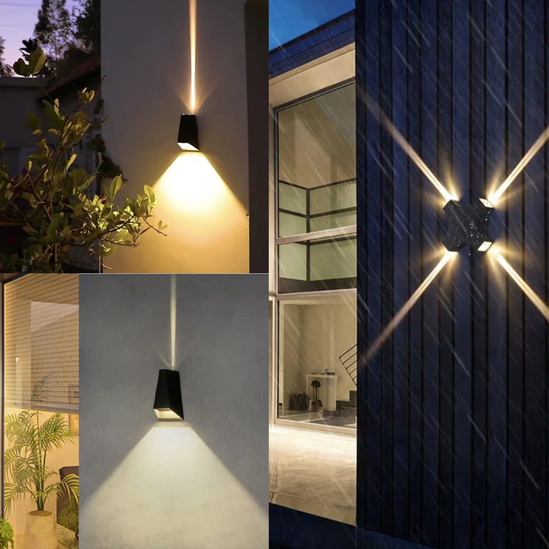 Luxavera WallBeam LED Wandleuchte Außen & Innen | IP66 Wasserdicht | Warmweißes Licht | 4W/5W/6W | Schwarz