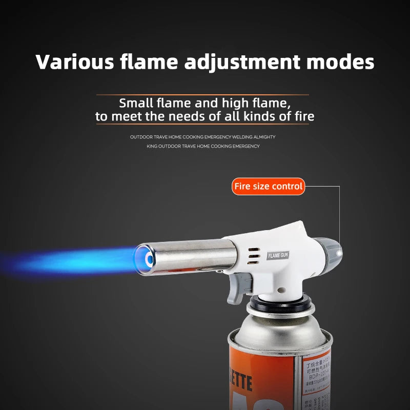 Flamix ProTorch | Gasbrenner mit 1350 °C Flamme | Für Butangas-Kartuschen | Elektronische Zündung & Temperaturregelung | Für Küche, Camping & Outdoor