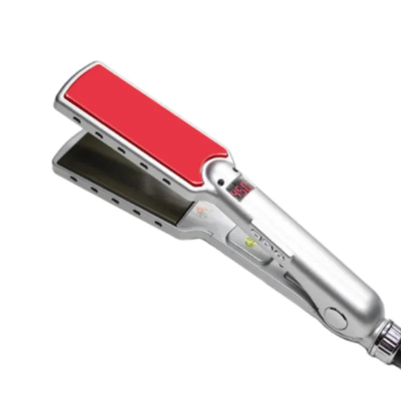 Glätteisen TITANEA PRO | Breite Nano-Titanplatten | 50–249 °C | LED-Display & Dual-Spannung | 25×4,3×3,5 cm