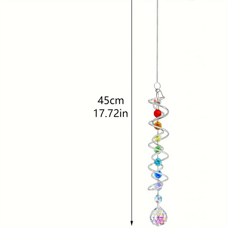 Kristall-Windspirale AureliaTwist | Edelstahl & Kristall | Wetterfest | Garten- & Fensterdeko