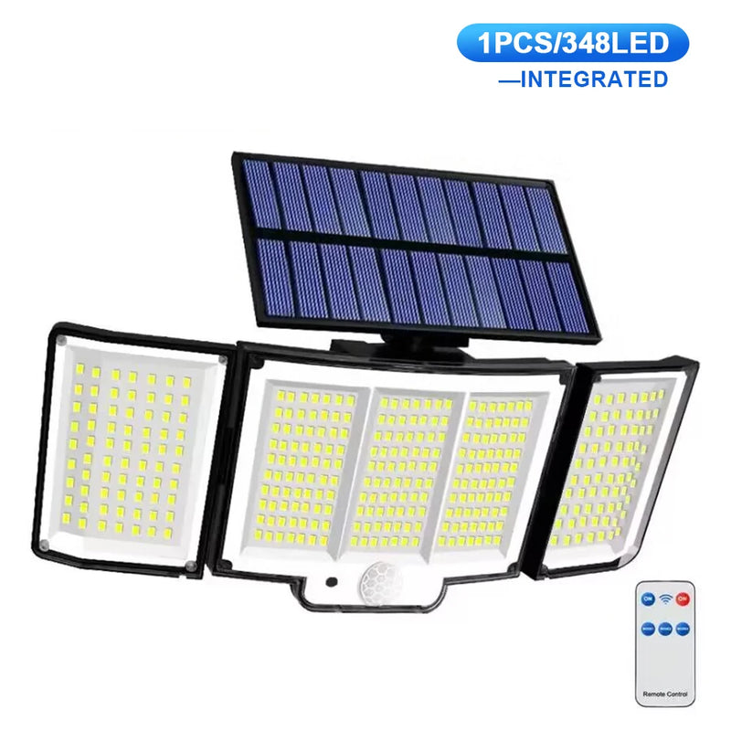 Solar-Wandleuchte LumoGuard 318LED | Bewegungsmelder & 3 Leuchtmodi | IP65 Wasserdicht für Garten, Terrasse & Zaun