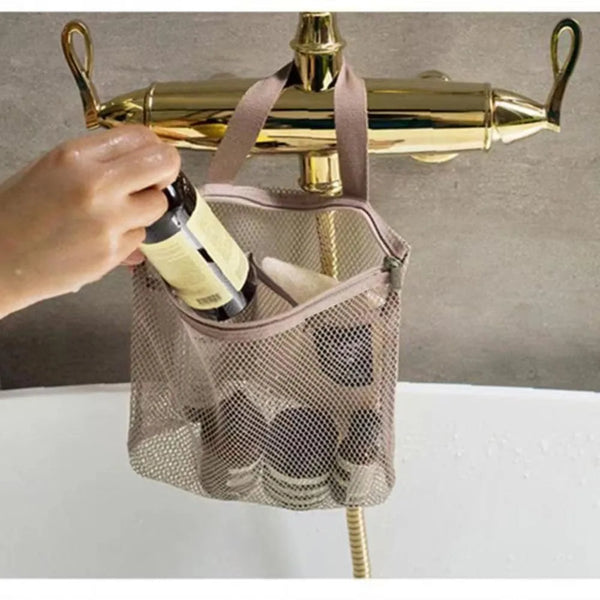 Dusch- & Strandtasche Netz | Atmungsaktiv & Schnell Trocknend | Outdoor Kulturbeutel | 23×20 cm