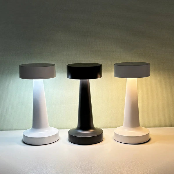 LED Tischlampe | 3 Lichtfarben | Touch-Dimmer | USB-C Wiederaufladbar