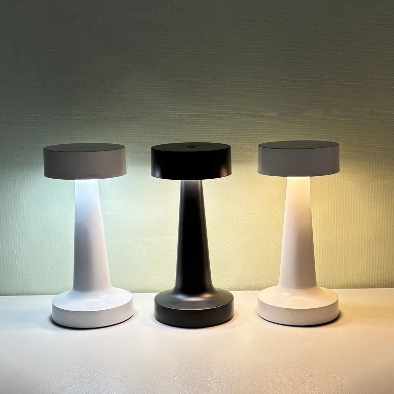 LED Tischlampe | 3 Lichtfarben | Touch-Dimmer | USB-C Wiederaufladbar