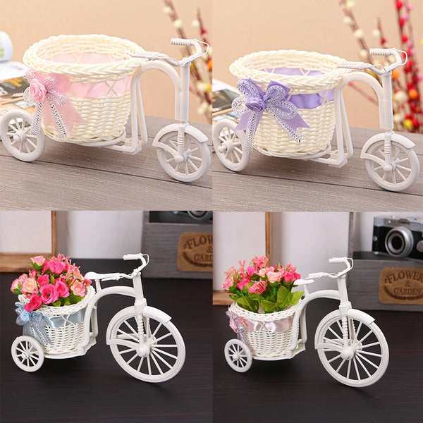 Blumenkorb Dreirad | Deko-Fahrrad 13×20 cm | Für Hochzeit, Party & Zuhause