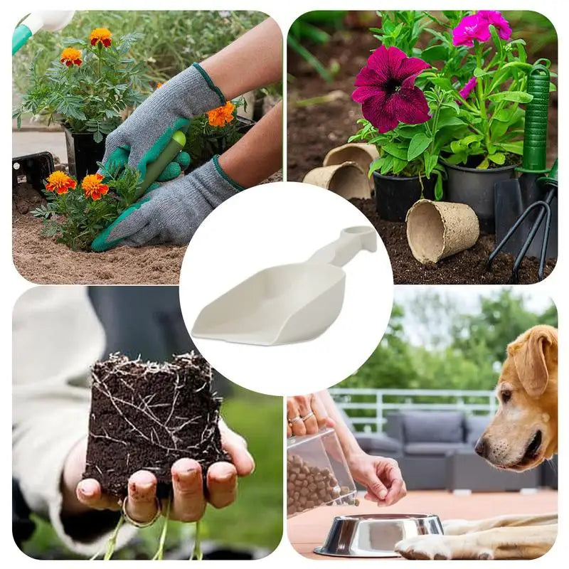 Plantiva Gartenschaufel aus Kunststoff | Ergonomischer Griff | Platzsparend & Leicht | In 2 Größen erhältlich