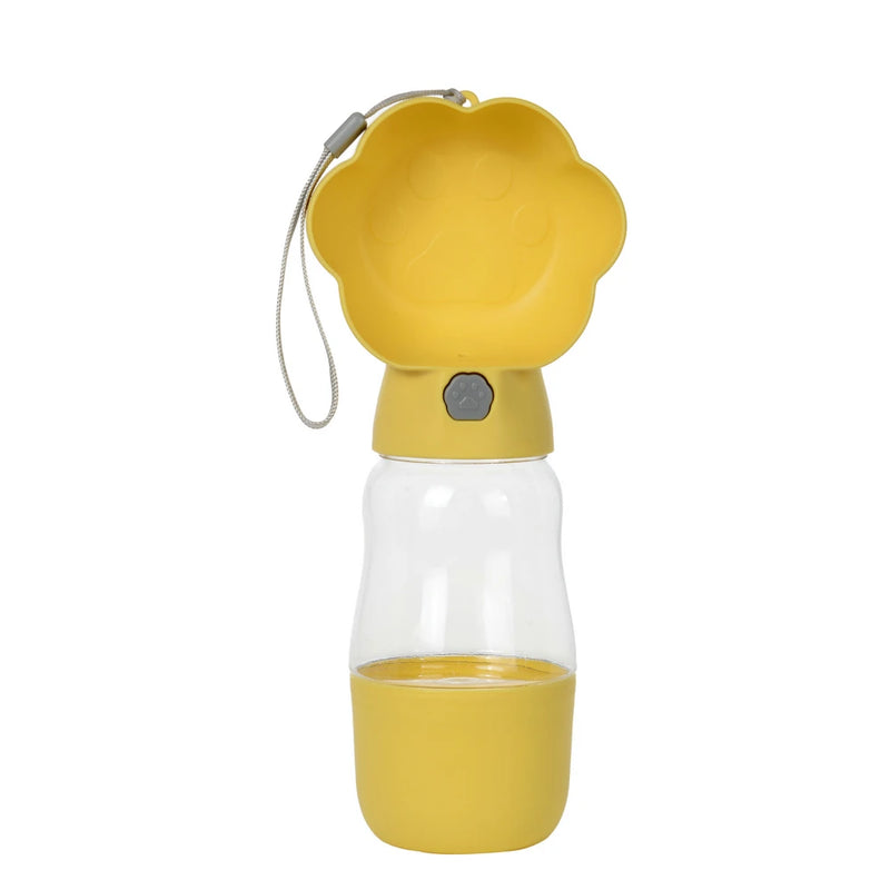 Trinkflasche Droppa DuoBottle | 2-in-1 Wasser- & Futterspender für Hunde & Katzen | Auslaufsicher & tragbar | 380 ml / 530 ml