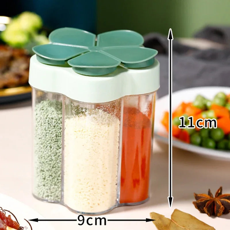 CampSpice ProBox Gewürzdose für Camping | Mit Deckel & separaten Fächern | Transparent & lebensmittelecht | Für Salz, Pfeffer & Grillgewürze