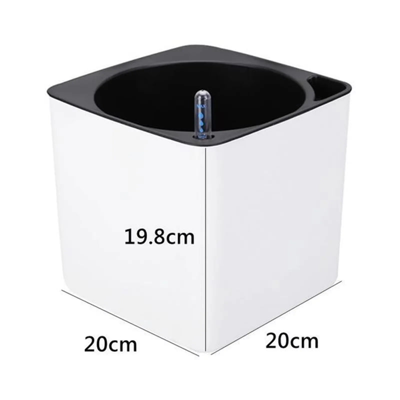AquaFloraBox Selbstbewässernder Blumenkasten | Rechteckiger Pflanzkübel mit Wasserstandsanzeige | Für Balkon, Garten & Büro