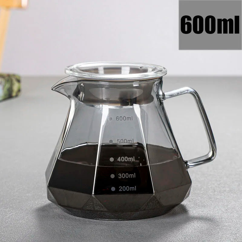 AromaCloud Kaffeekanne | Pour Over Set | Borosilikatglas | 400 ml & 600 ml