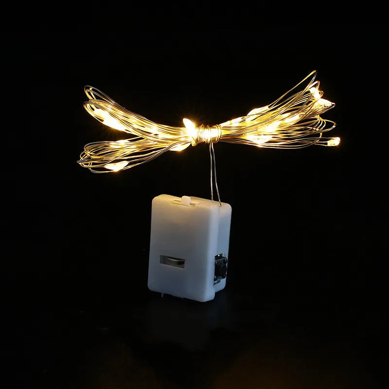 LED Lichterkette mit Knopfzellen | 1–2 m | Verschiedene Farben & Modi | Weihnachts- & Partydeko