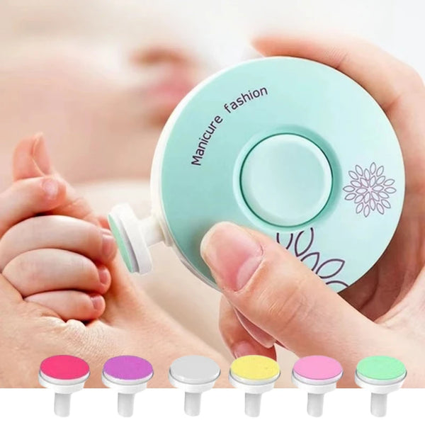 SoftTrim BabyCare Elektrischer Baby-Nageltrimmer | Sanfter Nagelpolierer für Babys & Kinder | Sicher & geräuscharm | Für Neugeborene & Kleinkinder