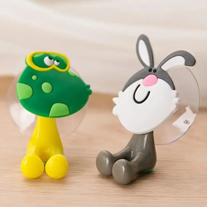 Zahnputzhalter Set | 5-teilig | Niedliche Tiermotive | Wandmontage