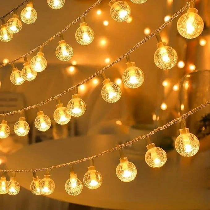 LED-Lichterkette BubbleGlow | Kugelform | 10/20/40 LEDs | USB- & Batteriebetrieb | Warm, Blau oder Bunt | Für Hochzeit & Festdekoration