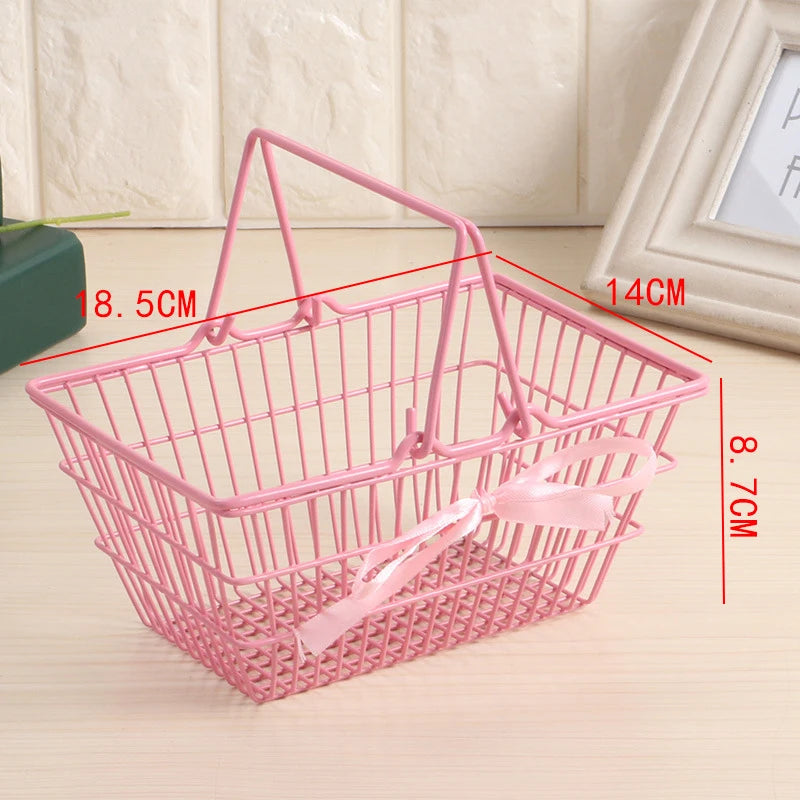 Deko-Metallkörbchen Roseliné CharmKorb | Aufbewahrungskorb in Pink | In 3 Größen (S/M/L) | Für Kosmetik, Schreibtisch & Kinderzimmer