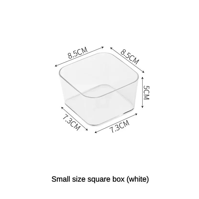 ClaryBox Transparente Aufbewahrungsbox aus Kunststoff | Stapelbar & klar | Für Schmuck, Make-up & Bürobedarf