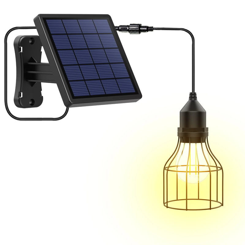 Solar Pendelleuchte SolunaBeam | Wasserdicht & Aufladbar | Für Garten, Schuppen & Camping | 3 Leuchtmodi