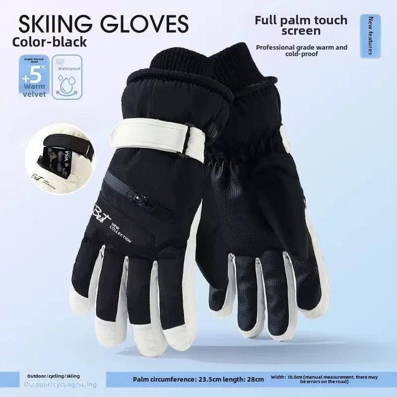 GlacioShield Pro Gloves | Wasserdichte Winterhandschuhe | Touchscreen & Anti-Rutsch | Warmes Fleecefutter für Skifahren, Radfahren & Outdoor